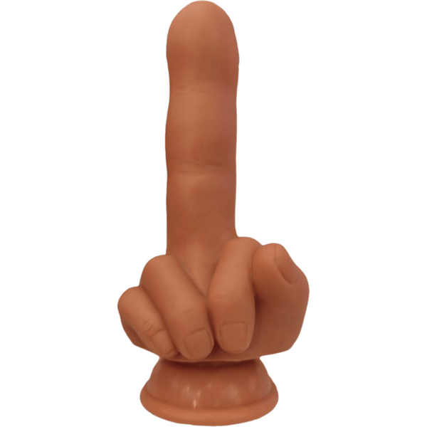 Hott Products Unlimited Flip Off Finger Shaped Dildo Strong Suction Cup Base
