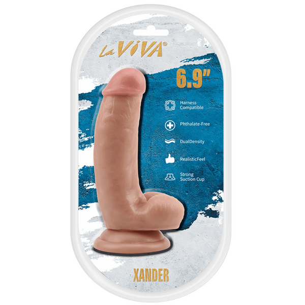 LaViva Xander Harness Compatible Dual Density Realistic Feel Strong Suction Cup 6.9"