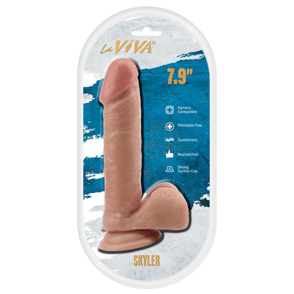 LaViva Skyler Harness Compatible Dual Density Realistic Feel Strong Suction Cup 7.9"