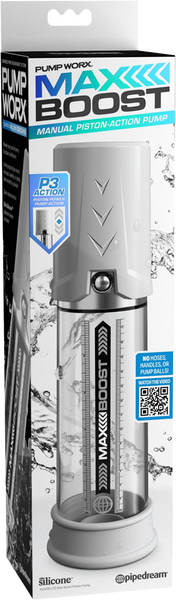 Pipedream Max Boost Penis Pump - White/Clear