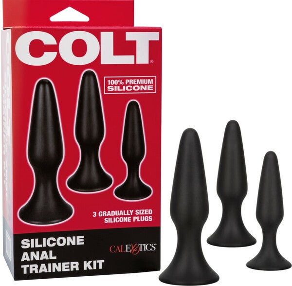 COLT® Silicone Anal Trainer Kit (3 Tapered Anal Plugs Graduating Sizes)