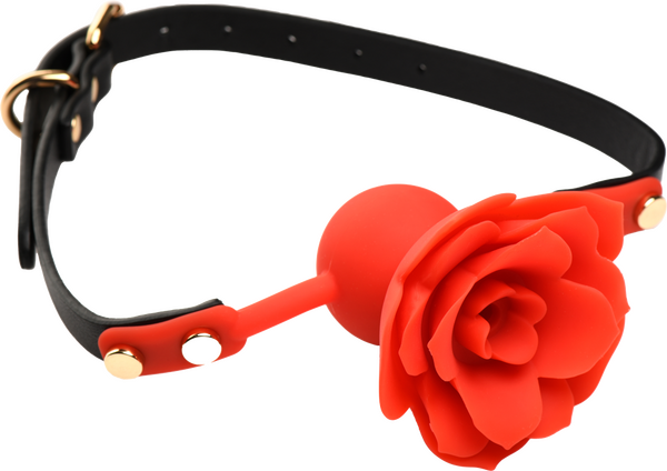 Xr Brands Blossom Gag Silicone Rose Gag