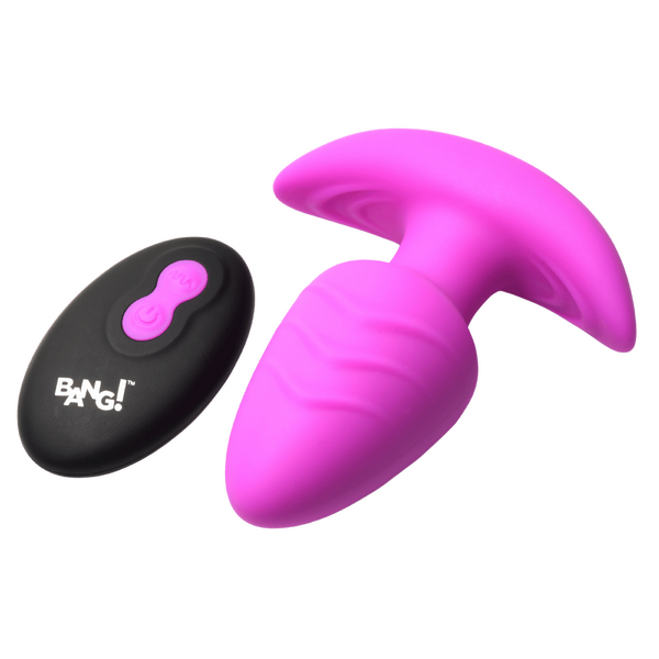 Xr Brands Rotating & Vibrating Silicone Butt Plug 3 Speed 7 Pattern w/ Remote Rechargeable