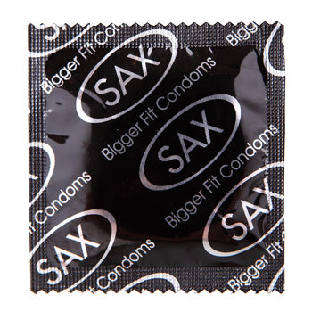 SAX Bigger Fit Condoms 56mm  Straight Shafted Smooth Latex - Pack of 144