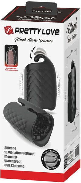Pretty Love Black Glans Trainer 10 Vibration Settings Memory Function Waterproof Rechargeable