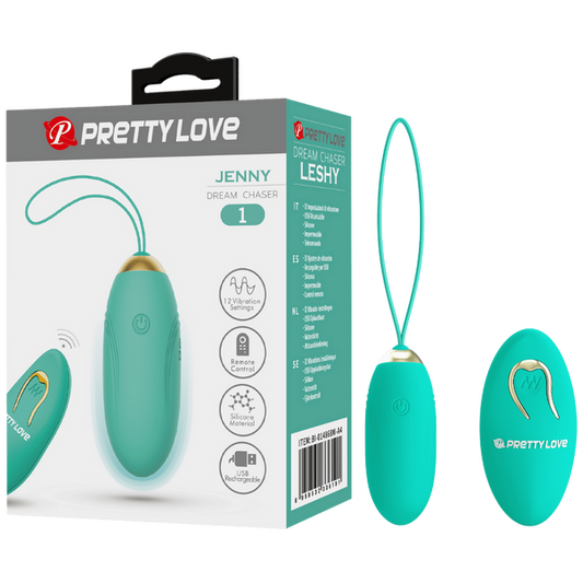 Pretty Love Jenny Dream Chaser Egg 12 Powerful Vibration Settings Remote Rechargeable