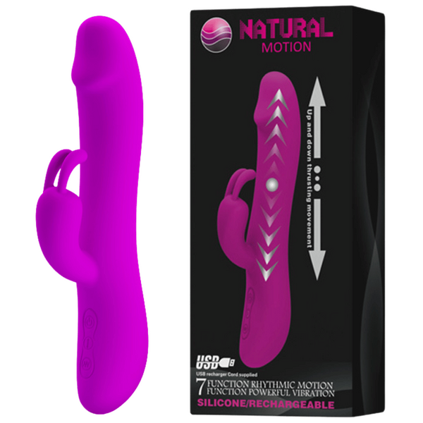 Pretty Love Natural Motion 7 Function Thrusting G-Spot Rabbit Rechargeable