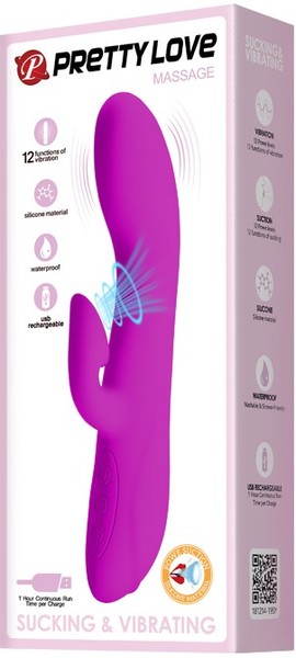 Pretty Love Flirt G-Spot Clitoris Suction 12 Functions Rechargeable