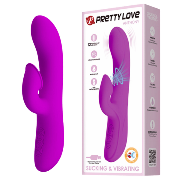 Pretty Love Anthony Clit Sucking G-Spot Rabbit Vibrator Rechargeable