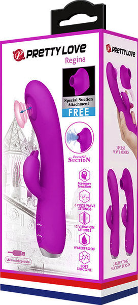 Pretty Love Regina Memory Function G-Spot 3 Pulse Wave 12 Vibration Settings Rechargeable