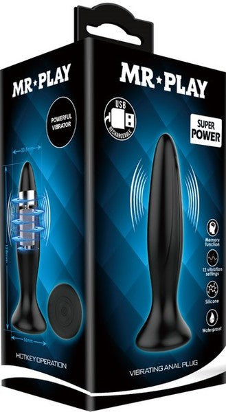 Pretty Love Vibrating Anal Plug 12 Vibration Modes Rechargable