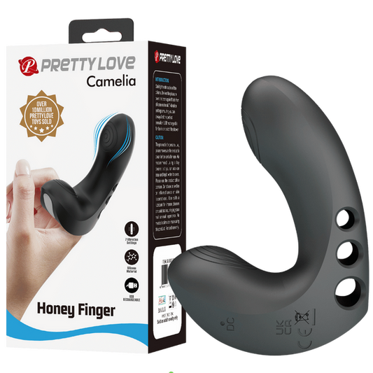 Pretty Love Honey Finger - Camelia Silicone 7 Vibration Settings USB Rechargeable