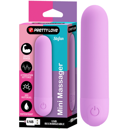 Pretty Love Stefan Mini Bullet Massager 10 Functions USB Rechargeable