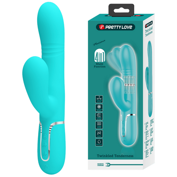 Pretty Love Mariana - 4 in 1 Rabbit Vibrator 7 Vibration Thumping 4 Nodding Setting Rechargeable