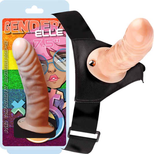 Celebrity Knights Genderz ELLE 7.5" Real Flesh Dual Density Ballsy Dong
