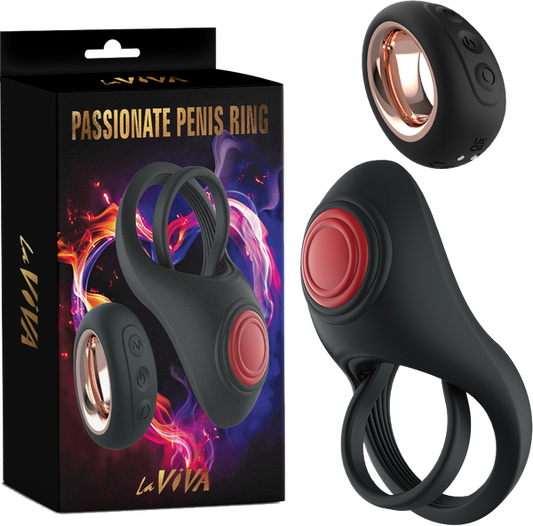 LaViva Passionate Penis Ring Remote Control 10 Vibration Modes Rechargeable