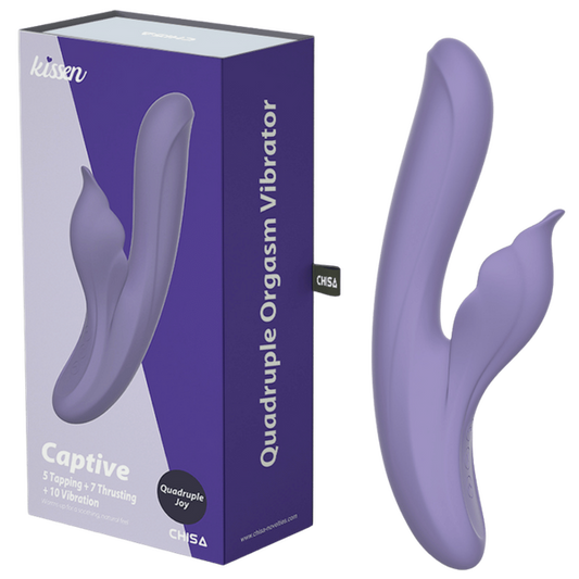 Chisa Captive Quadruple Orgasm Vibrator 5 Tapping 7 Thrusting 10 Vibration Functions Waterproof Rechargeable