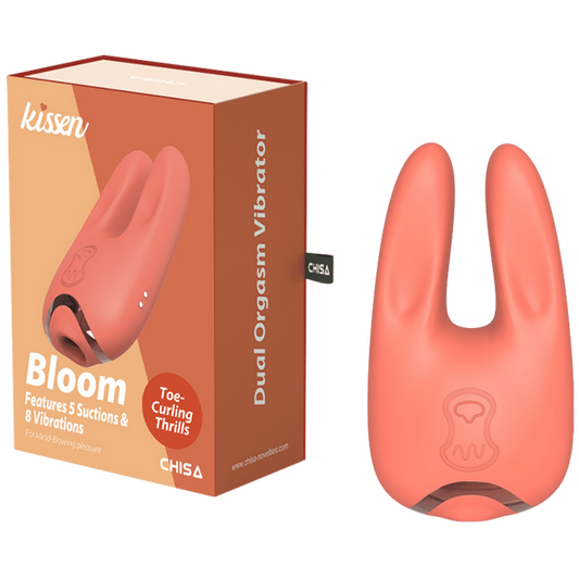 Chisa Bloom Dual Orgasm Vibrator 5 Suction 8 Vibration Modes Waterproof Magnetic Charge.