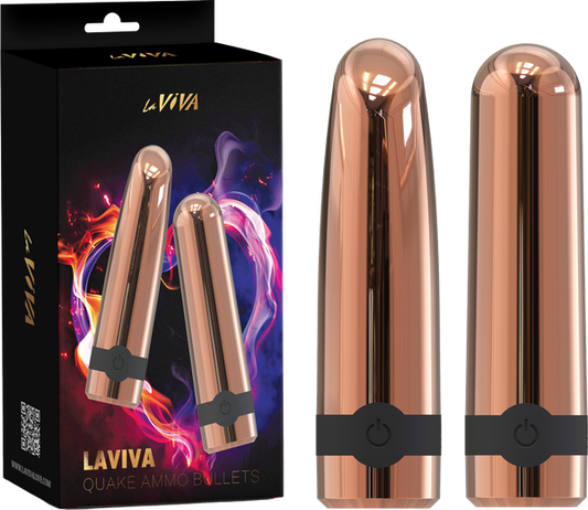 LaViva Quake Ammo Bullets 10 Frequency Intense Vibration Modes Dual Bullets Included