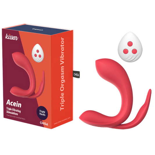 Chisa Acein Triple Orgasm Vibrator 3 Vibration Motors 10 Vibrating Modes Remote Rechargeable