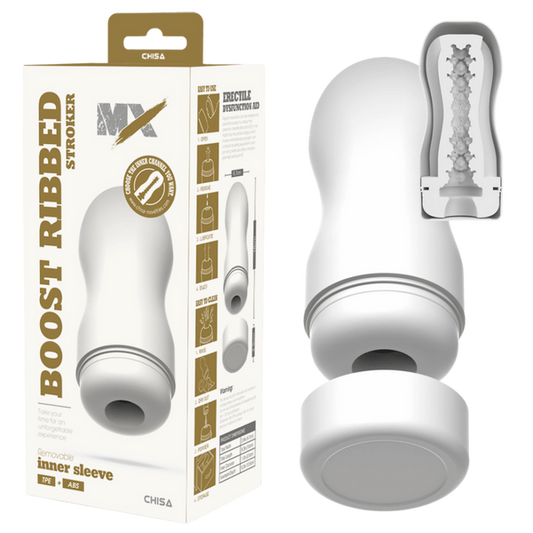 Chisa Boost Ribbed Stroker Super-Soft Sucking Phthalate-Free Latex Free