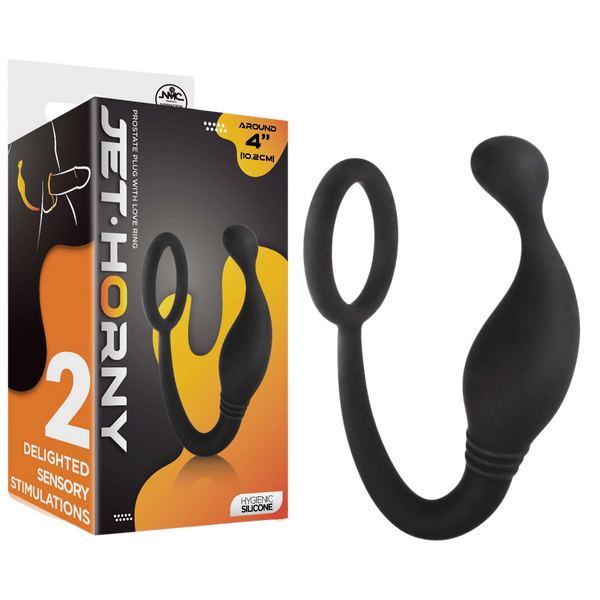 Excellent Power Prostate Plug with Love Ring - 4"