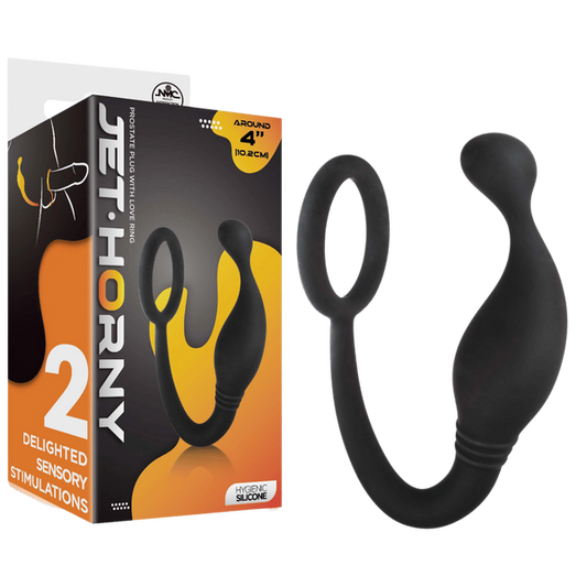 Excellent Power Prostate Plug with Love Ring - 4"