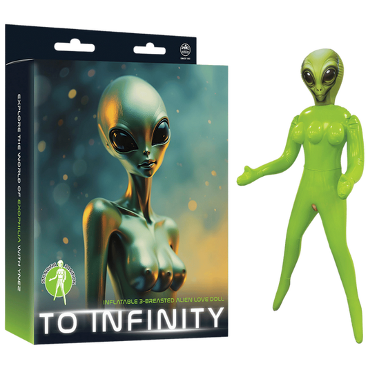Excellent Power Inflatable 3-Breasted Alien Love Doll - 153 cm tall