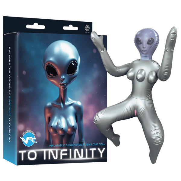 Excellent Power Inflatable 3-Breasted Alien Love Doll - 112cm tall