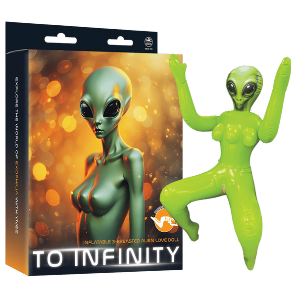 Excellent Power Inflatable 3-Breasted Alien Love Doll - 112cm Tall