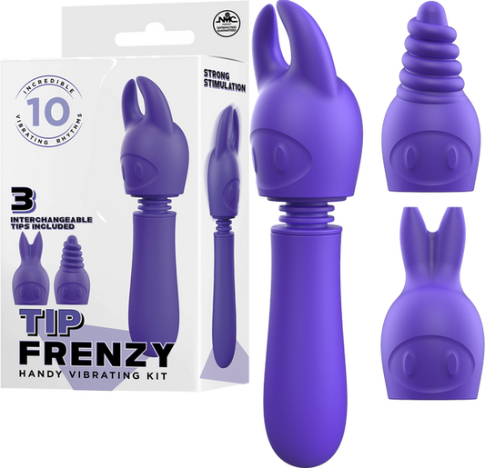 Excellent Power Tip Frenzy 10 Vibrating Rhythms Rechargeable