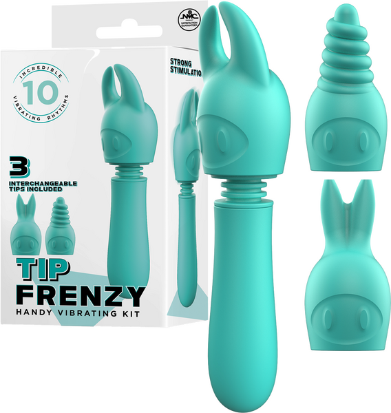 Excellent Power Tip Frenzy 10 Vibrating Rhythms Rechargeable