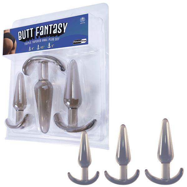 Excellent Power Butt Fantasy - Triple Tapered Anal Plug Set