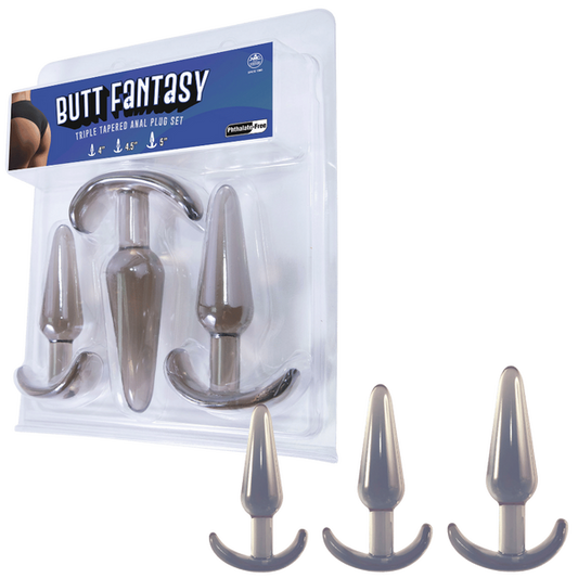Excellent Power Butt Fantasy - Triple Tapered Anal Plug Set