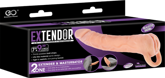 Excellent Power Penis Extendor and Masturbator 9" (Flesh)
