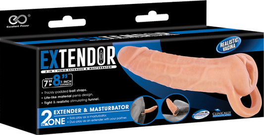 Excellent Power Penis Extendor and Masturbator 8"