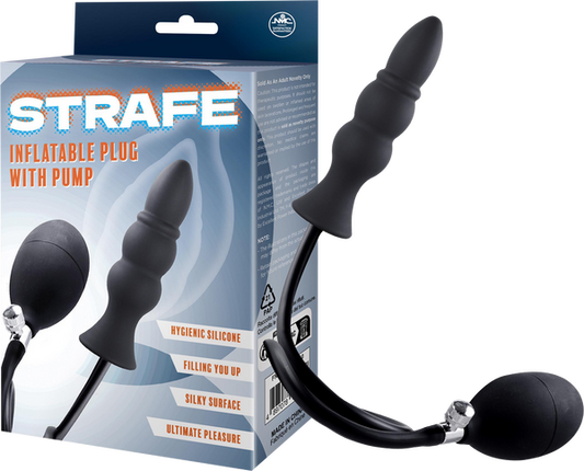 Excellent Power Strafe Inflatable Ribbed Plug with Pumps