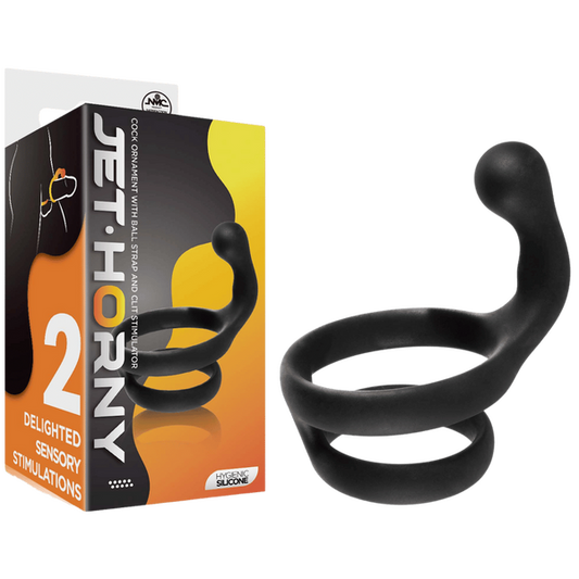 Excellent Power Cock Ring with Ball Strap and Clit Stimulator Silicone