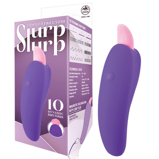 Excellent Power Slurp Slurp - Tongue Stimulator 10 Dynamic Rhythms Magnetic Recharging