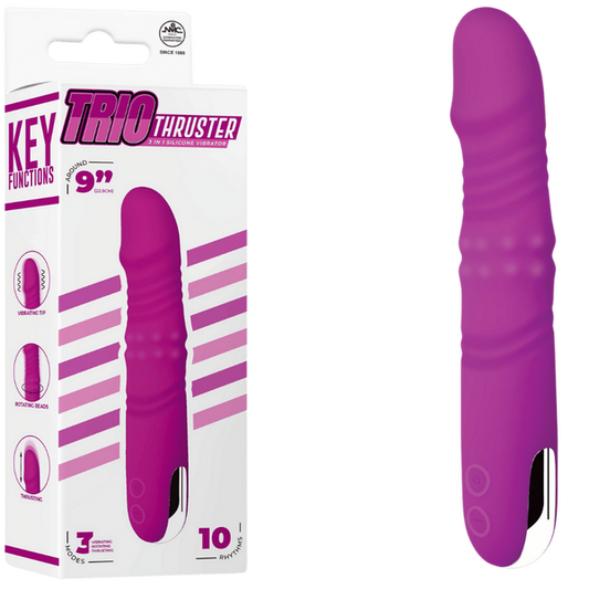 Excellent Power 3 in 1 Vibrator Dual Motor Triple Stimulation Silicone Rechargeable
