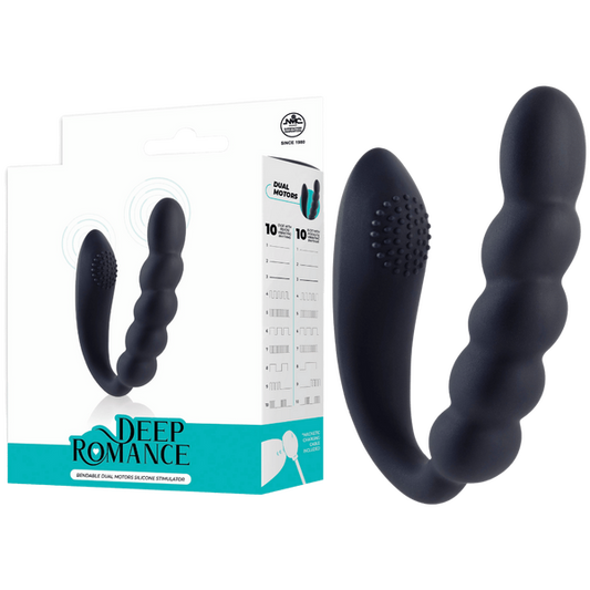 Excellent Power Bendable Dual Motors Silicone Stimulator