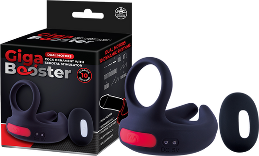 Excellent Power Dual Motor Cock Ornament Scrotal Stimulator 10 Dynamic Rhythms Rechargeable