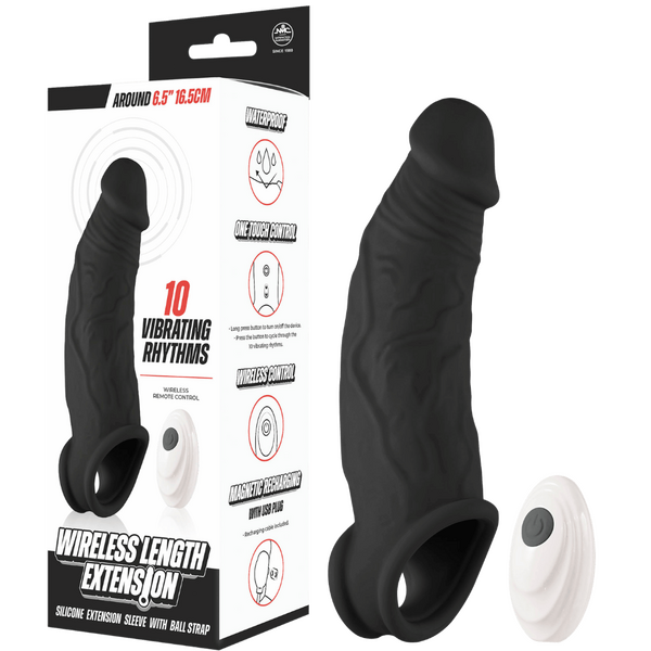 Excellent Power Wireless Length Extension 10 Vibrating Rhythms Rechargeable