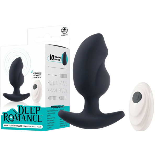Excellent Power Vibrating Butt Plug 10 Vibrating Rhythms Remote Controlled Rechargeable