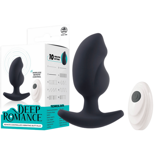 Excellent Power Vibrating Butt Plug 10 Vibrating Rhythms Remote Controlled Rechargeable