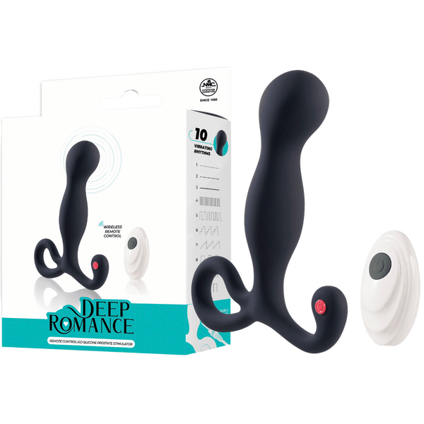 Excellent Power Remote Controlled Silicone Prostate Stimulator 10 Vibrating rhythms Rechargeable