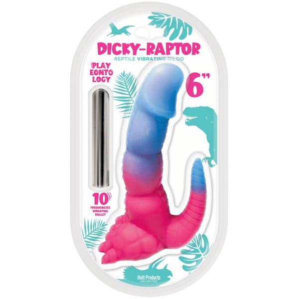 Hott Products Unlimited Dicky-Raptor Vibe 6" 10 Vibes USB Cable Suction Cup Base