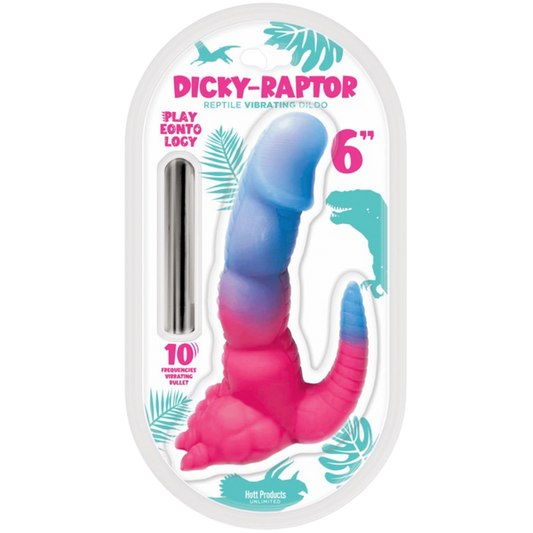 Hott Products Unlimited Dicky-Raptor Vibe 6" 10 Vibes USB Cable Suction Cup Base