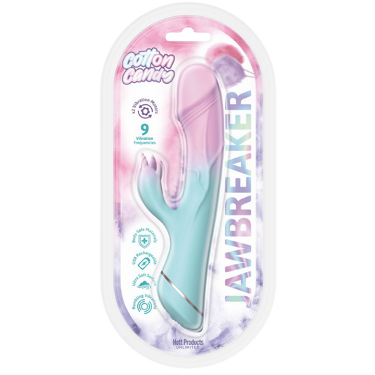 Hott Products Unlimited Jawbreaker - Cotton Candy G-Spot Vibrator 9 Modes Rechargeable