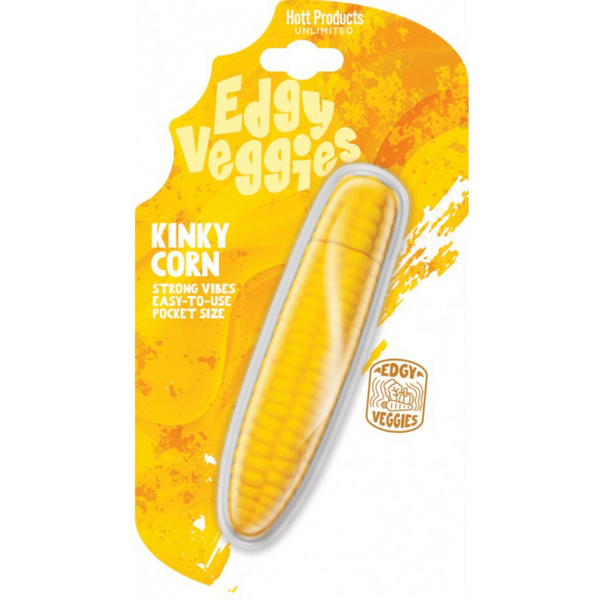 Hott Products Unlimited Edgy Veggies - Corn Cob Shaped Mini Vibrator 10 Function